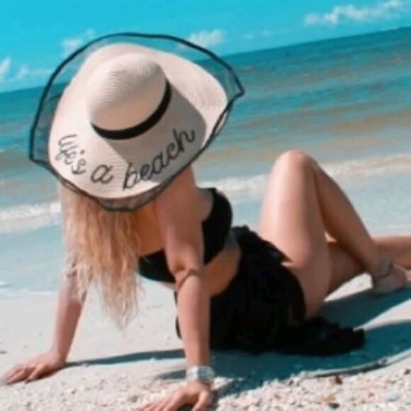 Boho lifes a beach sequin straw hat - Picture 7 of 8